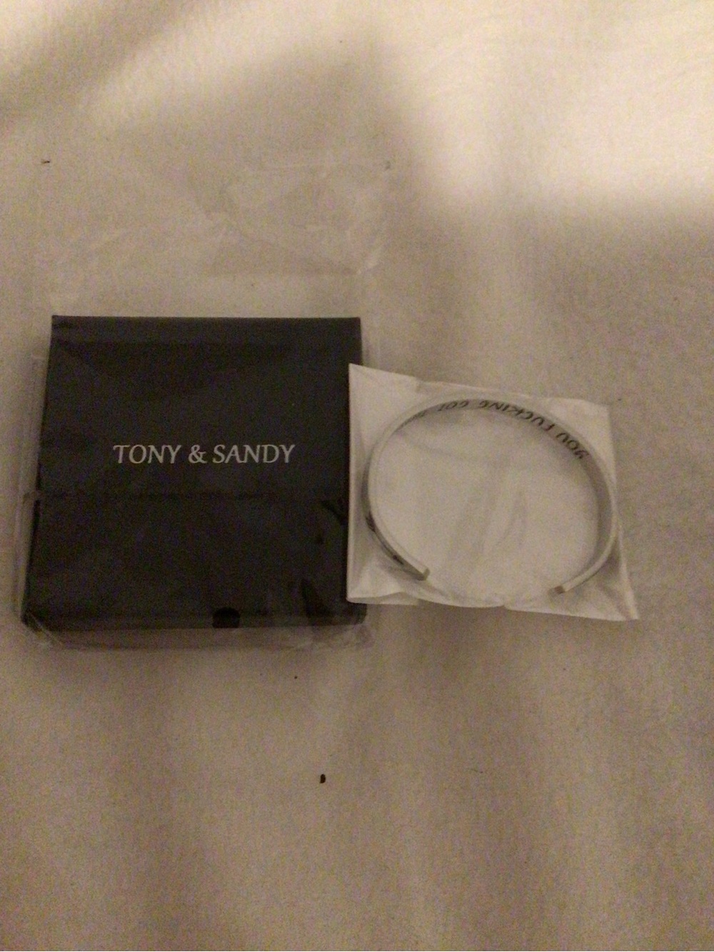 Tony & Sandy Men's Polished Silver Open Cuff Bracelet